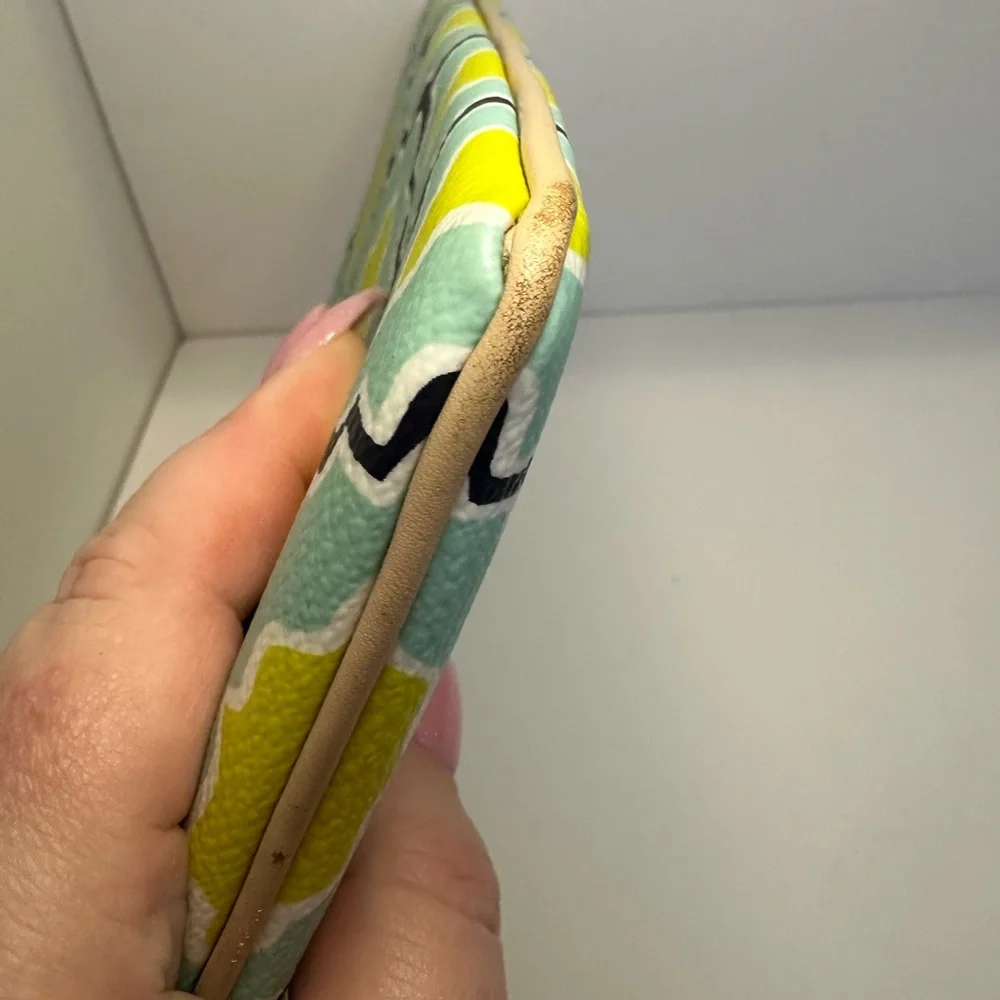 kate spade Mint Green and Yellow Geo Cabana Pattern Tablet E-Reader Sleeve